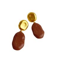 1 Pair Fashion Oval Alloy Plating Women's Drop Earrings main image 5