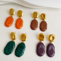1 Pair Fashion Oval Alloy Plating Women's Drop Earrings main image 1