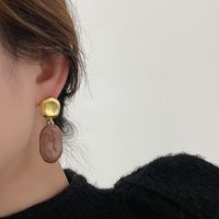 1 Pair Fashion Oval Alloy Plating Women's Drop Earrings main image 4
