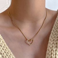 1 Piece Fashion Heart Shape Alloy Women's Pendant Necklace main image 3