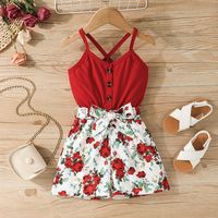 Casual Flower Polyester Jumpsuits main image 1