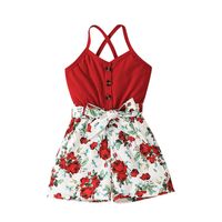 Casual Flower Polyester Jumpsuits sku image 4