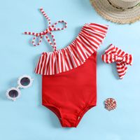 Girl's Fashion Stripe Polyester One Pieces 2 Piece Set main image 5
