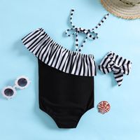 Girl's Fashion Stripe Polyester One Pieces 2 Piece Set main image 3