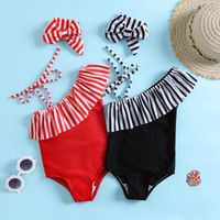 Girl's Fashion Stripe Polyester One Pieces 2 Piece Set main image 1