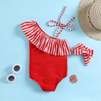 Girl's Fashion Stripe Polyester One Pieces 2 Piece Set main image 2