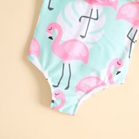 Girl's Vacation Flamingo Polyester One Pieces main image 4
