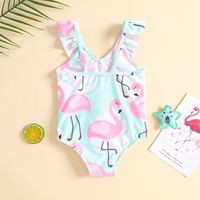 Girl's Vacation Flamingo Polyester One Pieces main image 3
