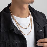 Mode Multicolore Le Fer Placage Hommes Collier En Couches main image 5