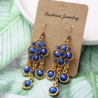 Ethnic Hollow Geometric Diamond Fashion Drop Earrings Wholesale sku image 32