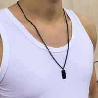 1 Piece Simple Style Rectangle Alloy Plating Men's Sweater Chain main image 5