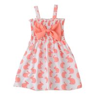 Cute Cartoon Bowknot Polyester Girls Dresses sku image 7