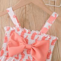 Cute Cartoon Bowknot Polyester Girls Dresses main image 4