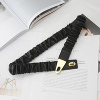 Fashion Solid Color Pu Leather Cloth Women's Leather Belts 1 Piece main image 6