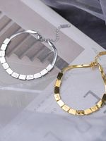 Mode Géométrique Acier Au Titane Placage Bracelets main image 2