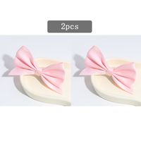 Sweet Bow Knot Polyester Hair Clip 2 Pieces sku image 5