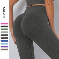 Sports Solid Color Nylon Cotton Blend Active Bottoms Leggings main image 1