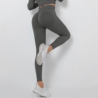 Sports Solid Color Nylon Cotton Blend Active Bottoms Leggings main image 5