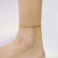 Simple Style Heart Shape Butterfly Stainless Steel Plating Gold Plated Women's Anklet main image 3