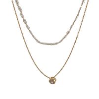 1 Piece Fashion Geometric Metal Inlay Zircon Women's Layered Necklaces main image 3