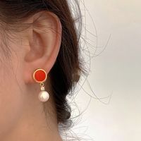 Fashion Heart Shape Pearl Plating Drop Earrings 1 Pair main image 2
