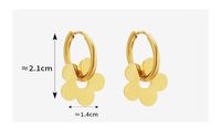 Retro Blume Titan Stahl Überzug Ohrringe 1 Paar main image 3