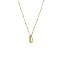 Simple Style Water Droplets Titanium Steel Plating 18k Gold Plated Pendant Necklace main image 5