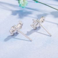 Simple Style Bow Knot Copper Plating Zircon Ear Studs 1 Pair main image 3