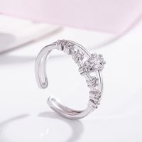 Mode Stern Kupfer Überzug Inlay Künstlicher Diamant Offener Ring 1 Stück sku image 1