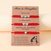 3 Pieces Fashion Heart Shape Rope Copper Knitting Plating Women's Bracelets main image 3