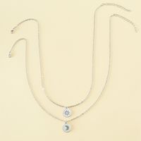 Simple Style Sun Moon Stainless Steel Polishing Necklace main image 5