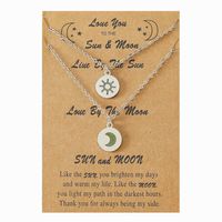 Simple Style Sun Moon Stainless Steel Polishing Necklace main image 3