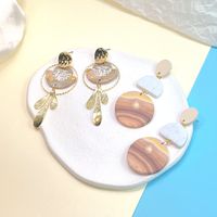 1 Pair Retro Round Soft Clay Women's Drop Earrings main image 6