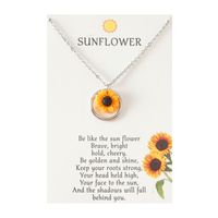 Fashion Sunflower Stainless Steel Polishing Pendant Necklace 1 Piece main image 4