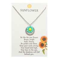 Fashion Sunflower Stainless Steel Polishing Pendant Necklace 1 Piece sku image 2