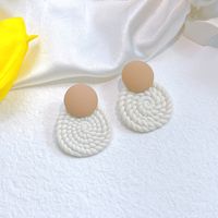 1 Pair Fashion Round Soft Clay Women's Drop Earrings sku image 1