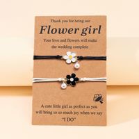 2 Pieces Fashion Flower Alloy Enamel Inlay Pearl Women's Bracelets main image 2