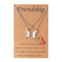 2 Pieces Simple Style Butterfly Alloy Enamel Women's Pendant Necklace main image 5