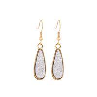 1 Pair Simple Style Water Droplets Alloy Resin Patchwork Women's Drop Earrings sku image 3