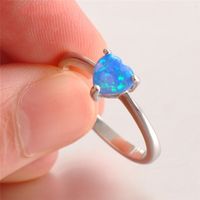 Fashion Heart Shape Alloy Plating Artificial Gemstones Women's Rings main image 5