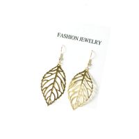 1 Pair Fashion Leaf Metal Plating Women's Drop Earrings main image 4