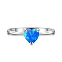 Fashion Heart Shape Alloy Plating Artificial Gemstones Women's Rings main image 4