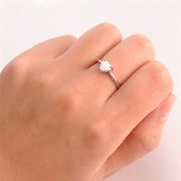 Fashion Heart Shape Alloy Plating Artificial Gemstones Women's Rings main image 2