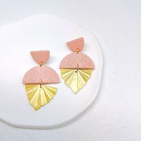 1 Pair Fashion Geometric Soft Clay Metal Patchwork Women's Drop Earrings sku image 3