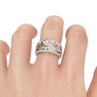 Romantic Heart Shape Alloy Plating Rhinestones 18k Gold Plated Women's Rings main image 4