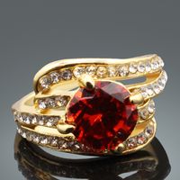 Luxurious Geometric Alloy Plating Zircon Gold Plated Women's Rings main image 6
