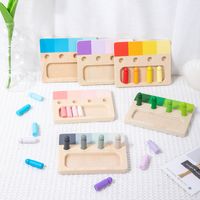 Montessori Color Wooden Plugboards Color Resolution Teaching Aids Children's Wooden Toy main image 3