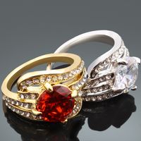 Luxurious Geometric Alloy Plating Zircon Gold Plated Women's Rings main image 5