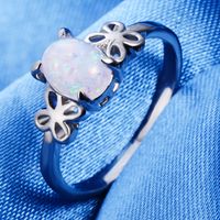Fashion Bow Knot Alloy Plating Opal Women's Rings main image 3