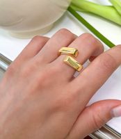 1 Piece Simple Style Solid Color Metal Plating Women's Rings main image 5